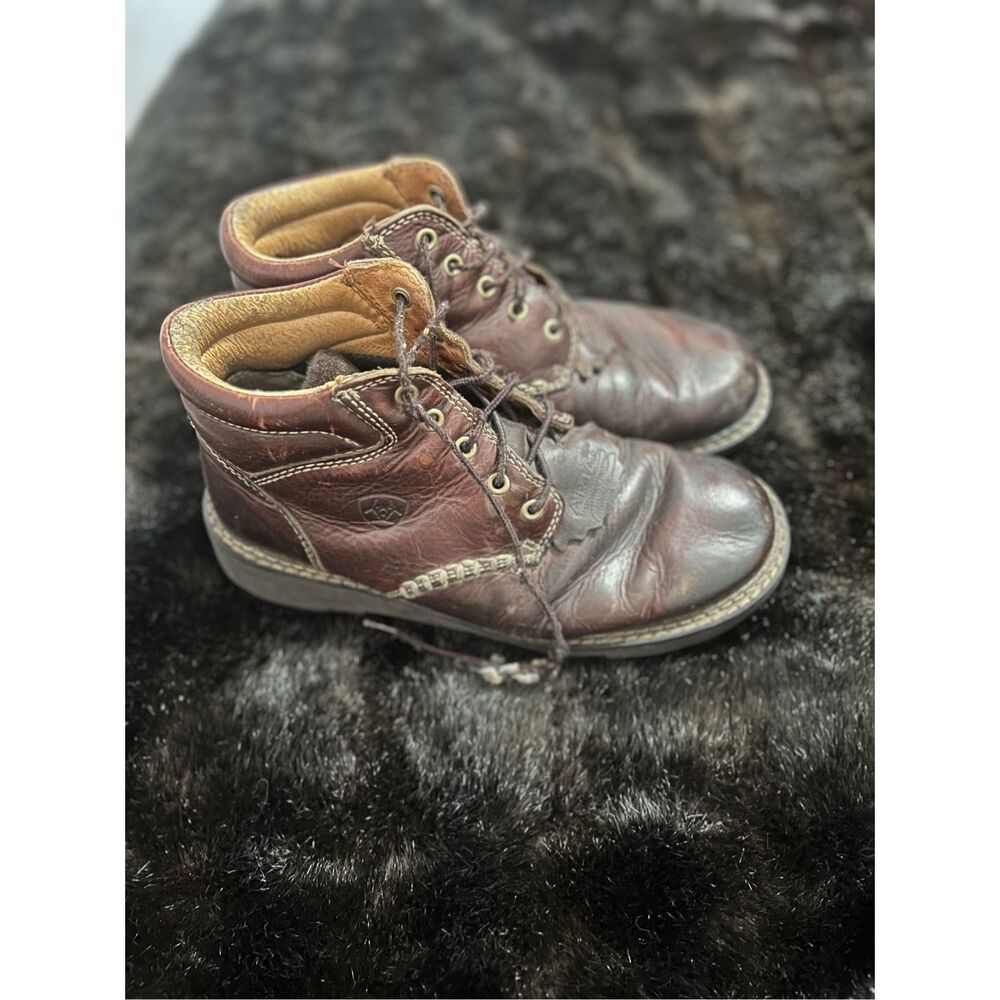 Ariat Womens Ankle Boots Canyon 8.5 B Western Leather Riding Brown Style 17728